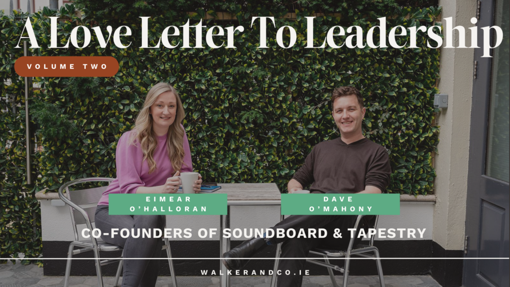 Two Co-Founders sitting having a coffee and posing for their series feature